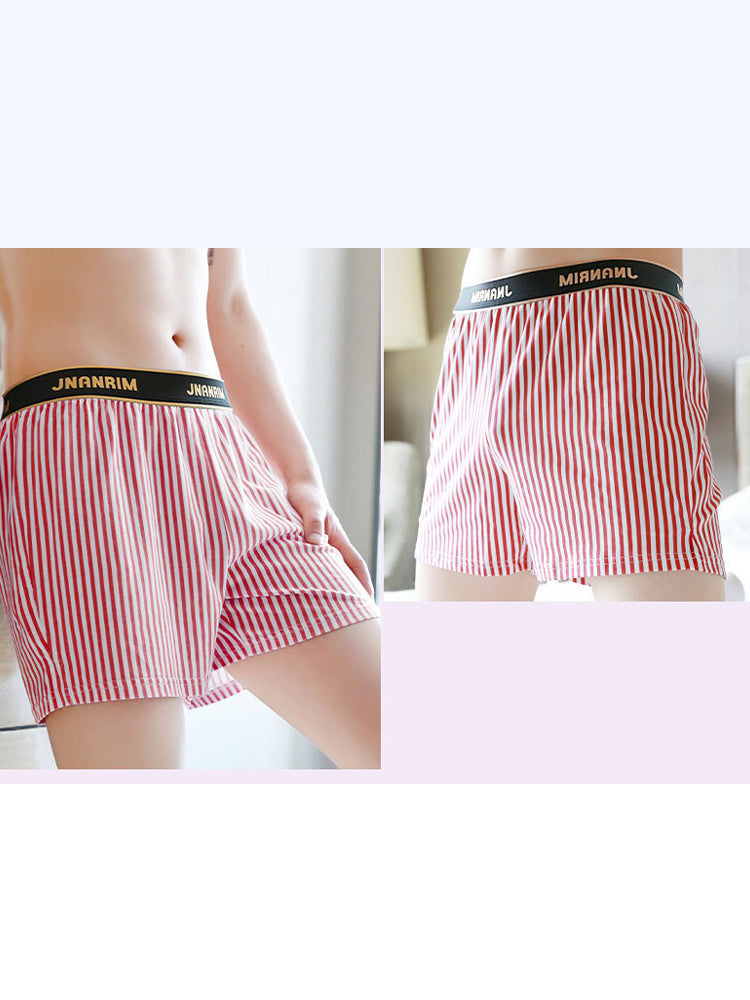 3 Pack Men's Loose-Fit Striped Design Stylish Premium Cotton Boxer Shorts | dmunderwear detail image 17