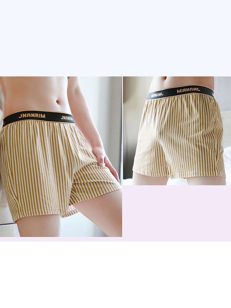 3 Pack Men's Loose-Fit Striped Design Stylish Premium Cotton Boxer Shorts | dmunderwear detail image 18