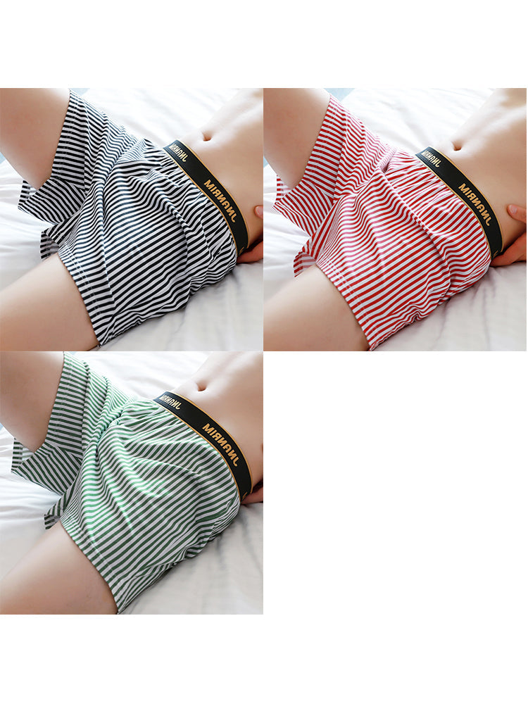 3 Pack Men's Loose-Fit Striped Design Stylish Premium Cotton Boxer Shorts | dmunderwear detail image 20
