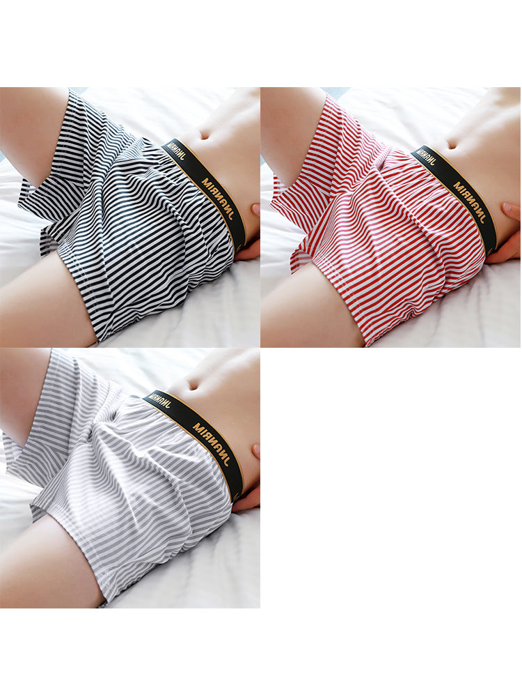 3 Pack Men's Loose-Fit Striped Design Stylish Premium Cotton Boxer Shorts | dmunderwear detail image 8