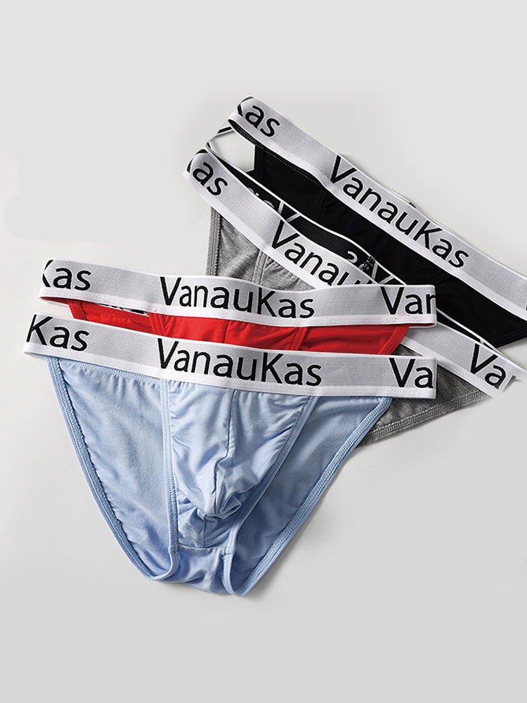 3 Pack Men's Low-Rise Anti-Chafing Sexy Stretch Fit Briefs | dmunderwear detail image 10