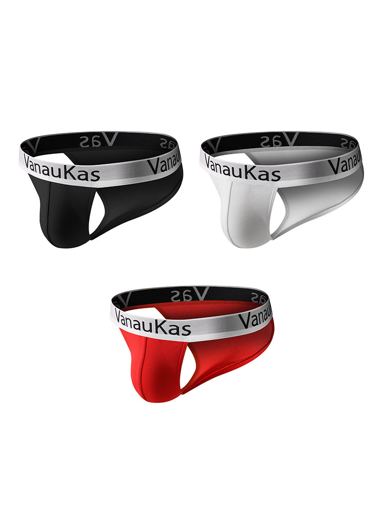 3 Pack Men's Low-Rise Anti-Chafing Sexy Stretch Fit Briefs | dmunderwear variant image