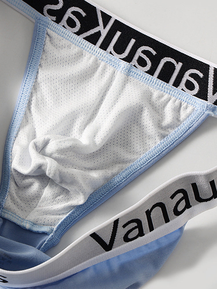 3 Pack Men's Low-Rise Anti-Chafing Sexy Stretch Fit Briefs | dmunderwear detail image 6