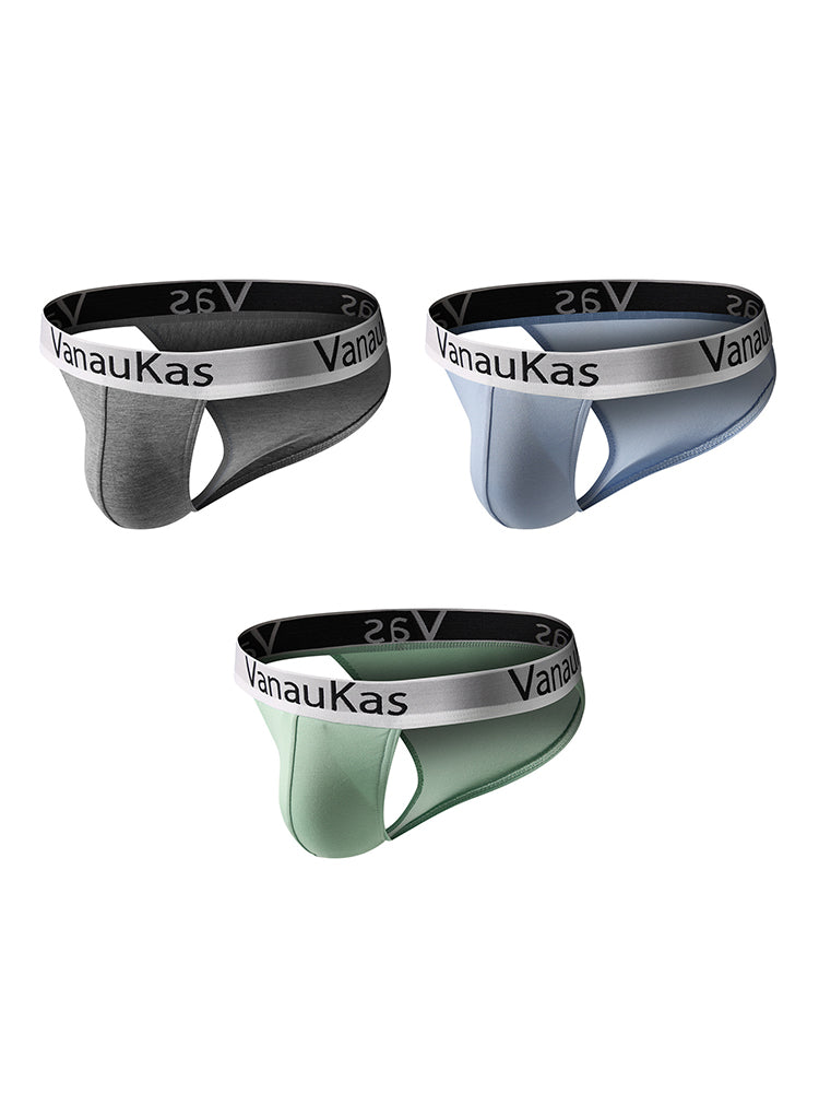 3 Pack Men's Low-Rise Anti-Chafing Sexy Stretch Fit Briefs | dmunderwear detail image 7