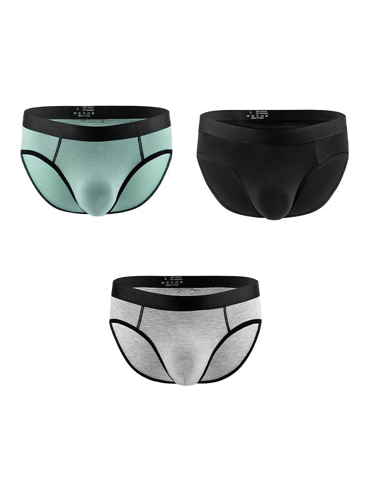 3-pack Men's Low-rise Compartment Lift Independent Pouch Briefs | dmunderwear detail image 12