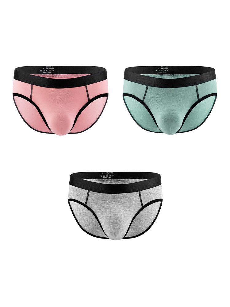 3-pack Men's Low-rise Compartment Lift Independent Pouch Briefs | dmunderwear detail image 7