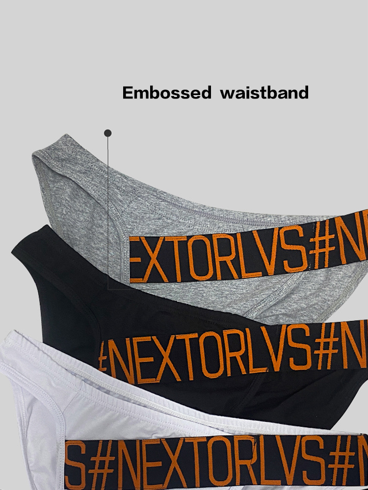 3 Pack Men's Low Rise Cotton Sexy Fashion U Convex Comfort Briefs | dmunderwear detail image 11
