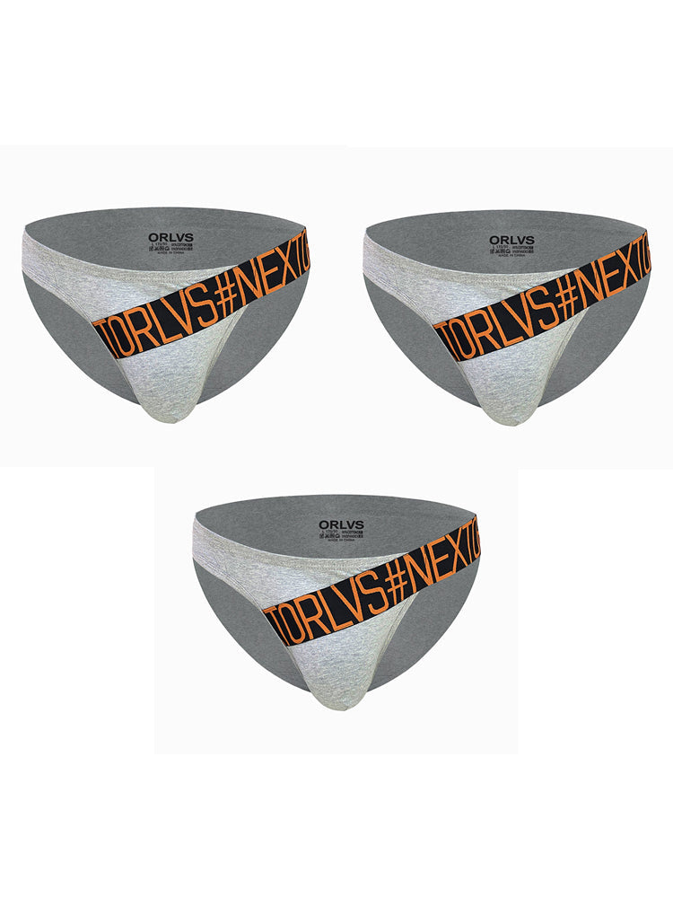 3 Pack Men's Low Rise Cotton Sexy Fashion U Convex Comfort Briefs | dmunderwear detail image 18