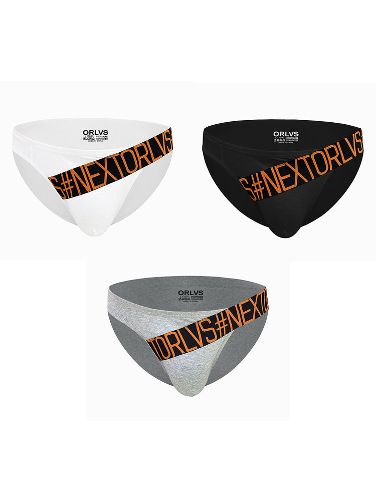 3 Pack Men's Low Rise Cotton Sexy Fashion U Convex Comfort Briefs | dmunderwear detail image 2