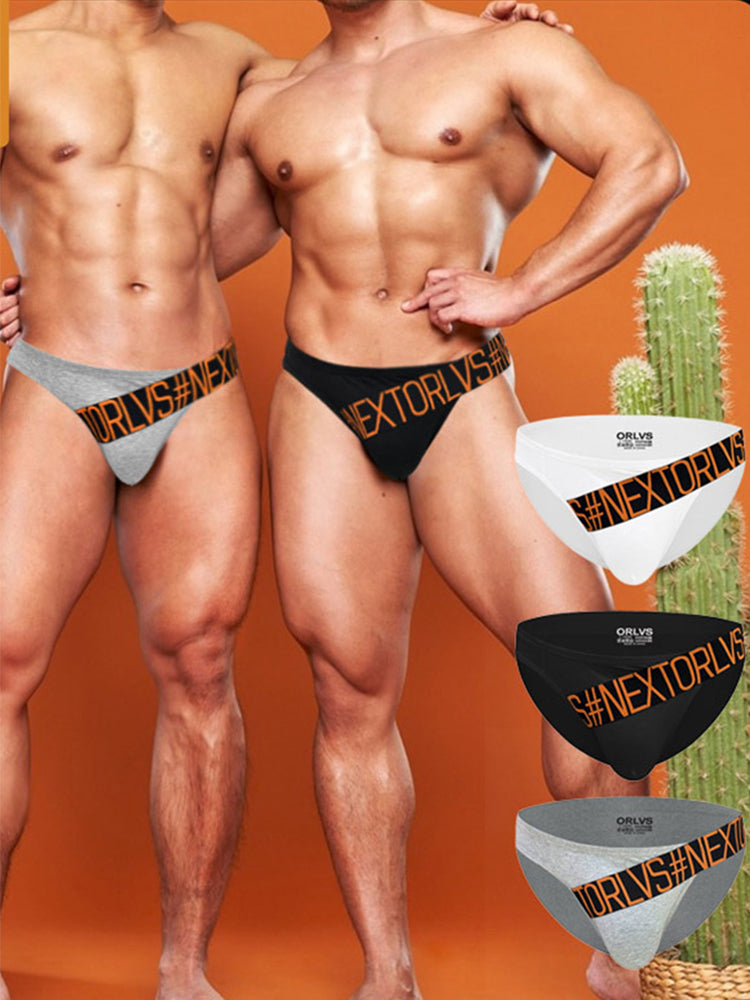 3 Pack Men's Low Rise Cotton Sexy Fashion U Convex Comfort Briefs | dmunderwear detail image 3