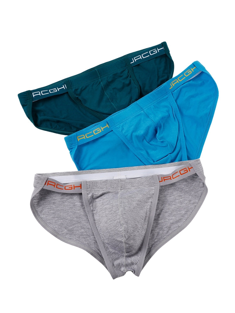3 Pack Men's Low-Rise High Cut Sexy Supportive U-Pouch Bikini | dmunderwear detail image 16