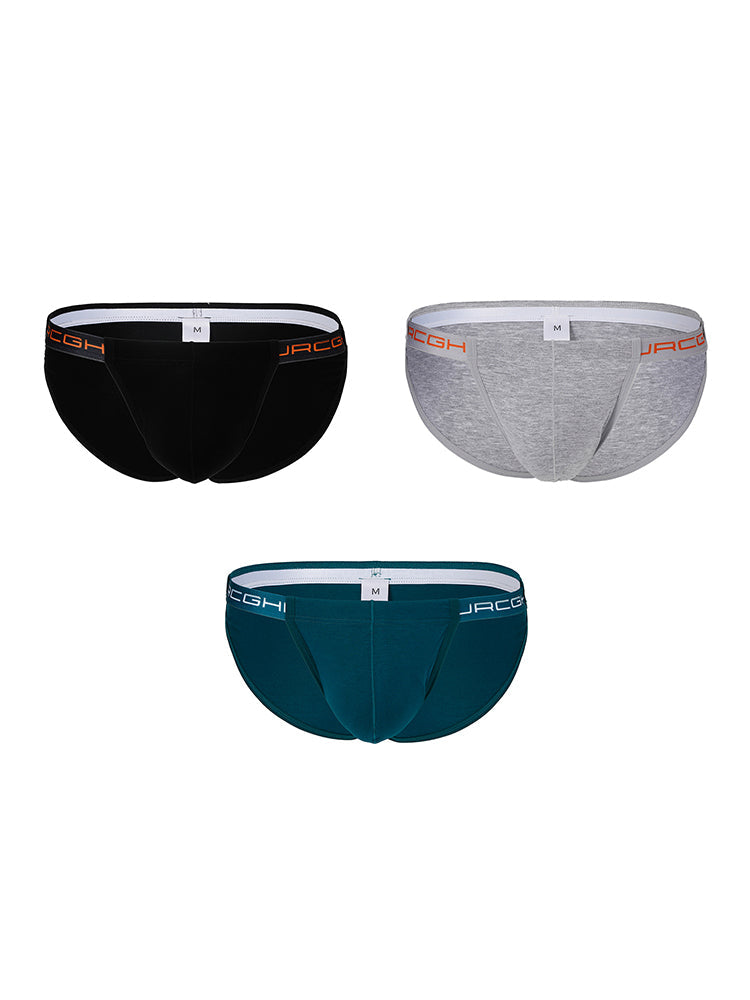 3 Pack Men's Low-Rise High Cut Sexy Supportive U-Pouch Bikini | dmunderwear detail image 17