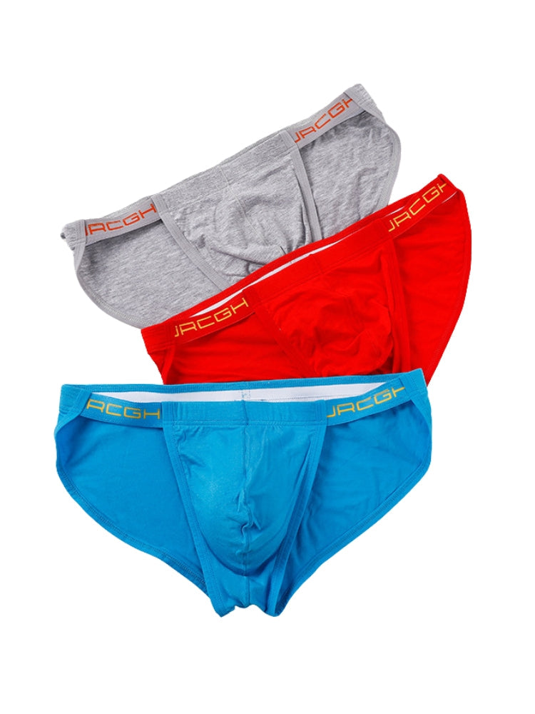 3 Pack Men's Low-Rise High Cut Sexy Supportive U-Pouch Bikini | dmunderwear detail image 18
