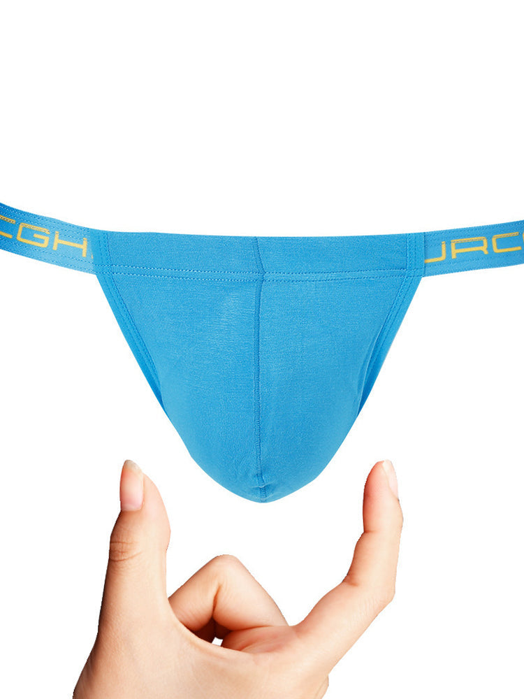 3 Pack Men's Low-Rise High Cut Sexy Supportive U-Pouch Bikini | dmunderwear detail image 6