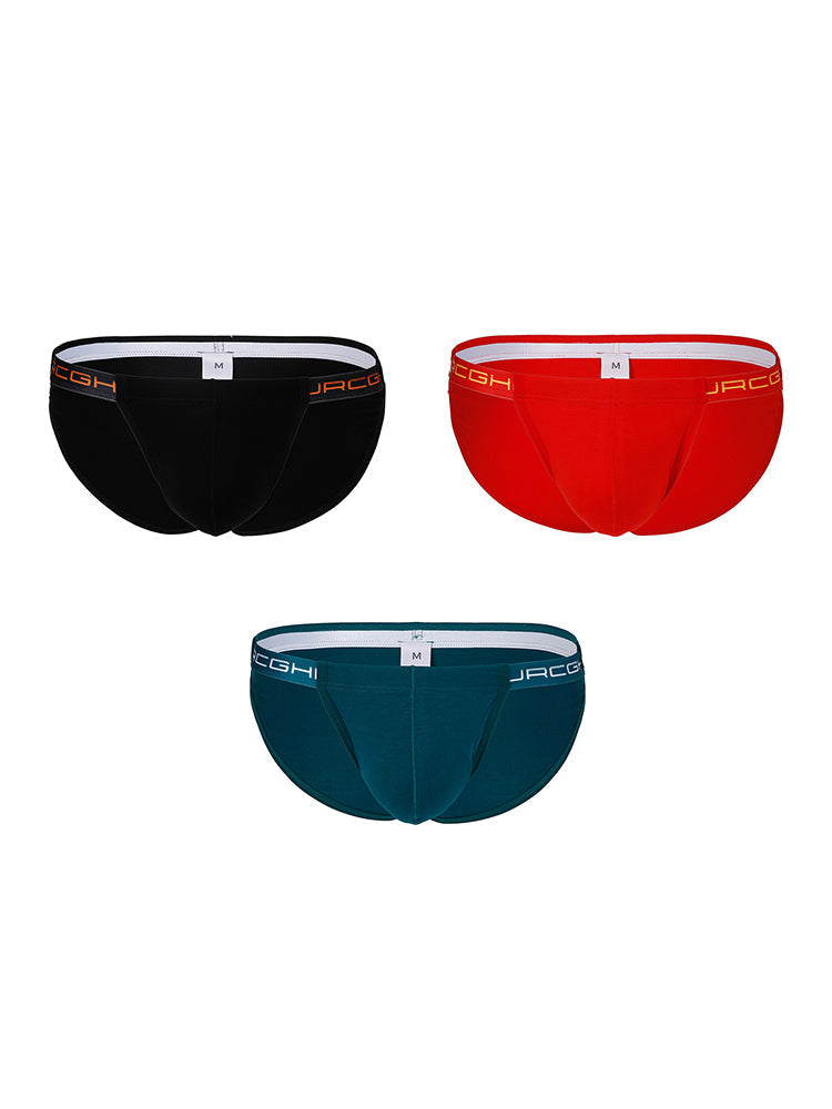 3 Pack Men's Low-Rise High Cut Sexy Supportive U-Pouch Bikini | dmunderwear detail image 7