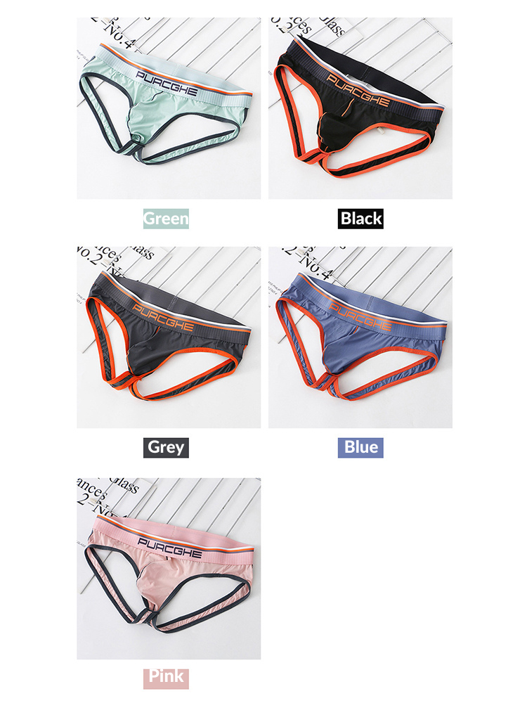 3 Pack Men's Low-Rise Ice Silk Jockstrap | dmunderwear detail image 11