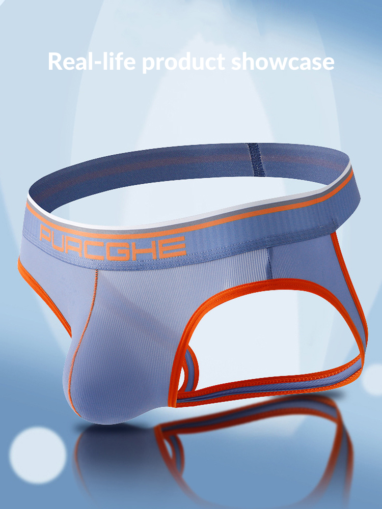 3 Pack Men's Low-Rise Ice Silk Jockstrap | dmunderwear detail image 4