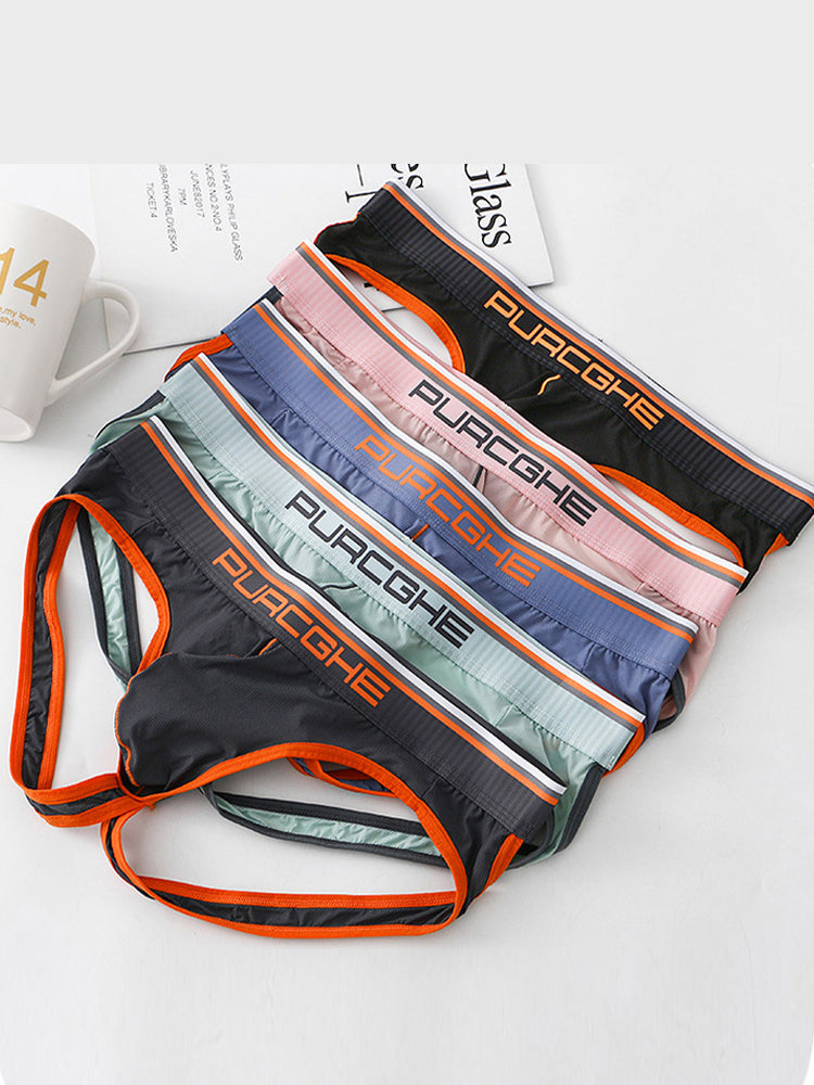 3 Pack Men's Low-Rise Ice Silk Jockstrap | dmunderwear detail image 6