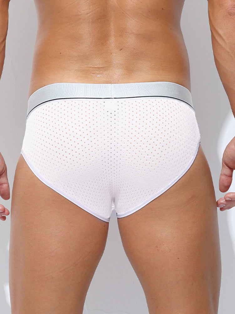 3 Pack Men's Low-Rise Mesh Supportive Fit Stretch Fit Basic Briefs | dmunderwear detail image 19