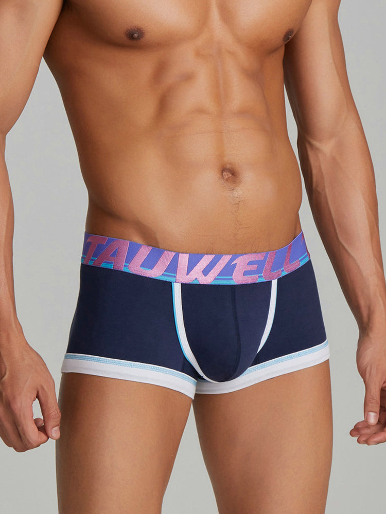 3 Pack Men's Low-Rise Premium Cotton Seamless Comfort Stretch Fit Trunks | dmunderwear detail image 15
