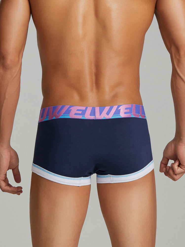 3 Pack Men's Low-Rise Premium Cotton Seamless Comfort Stretch Fit Trunks | dmunderwear detail image 18