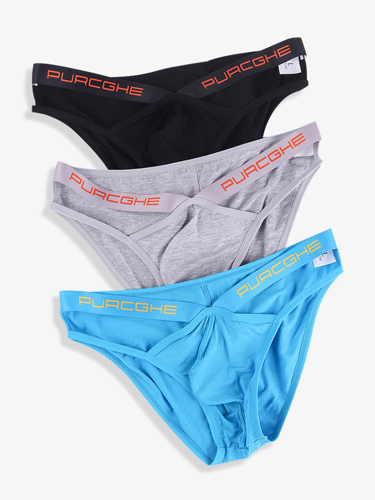 3 Pack Men's Low-Rise Sexy Hollow-Out Bikinis | dmunderwear detail image 11