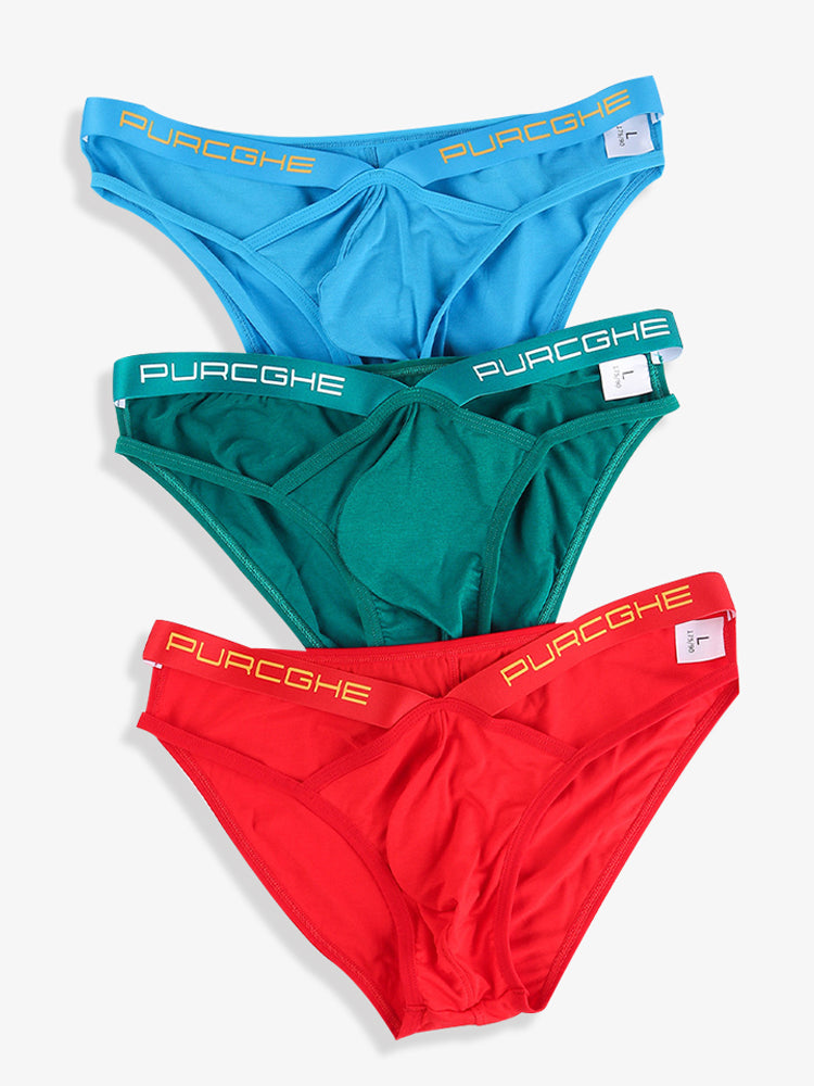 3 Pack Men's Low-Rise Sexy Hollow-Out Bikinis | dmunderwear detail image 13