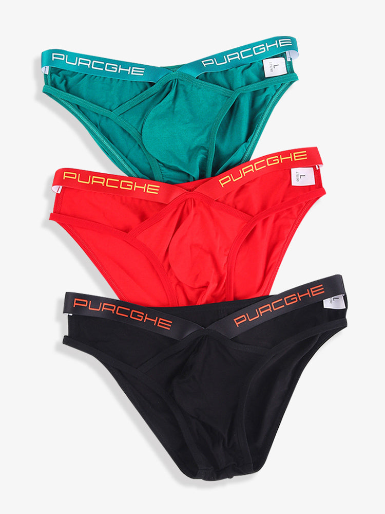 3 Pack Men's Low-Rise Sexy Hollow-Out Bikinis | dmunderwear detail image 14