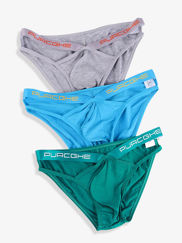 3 Pack Men's Low-Rise Sexy Hollow-Out Bikinis | dmunderwear detail image 15