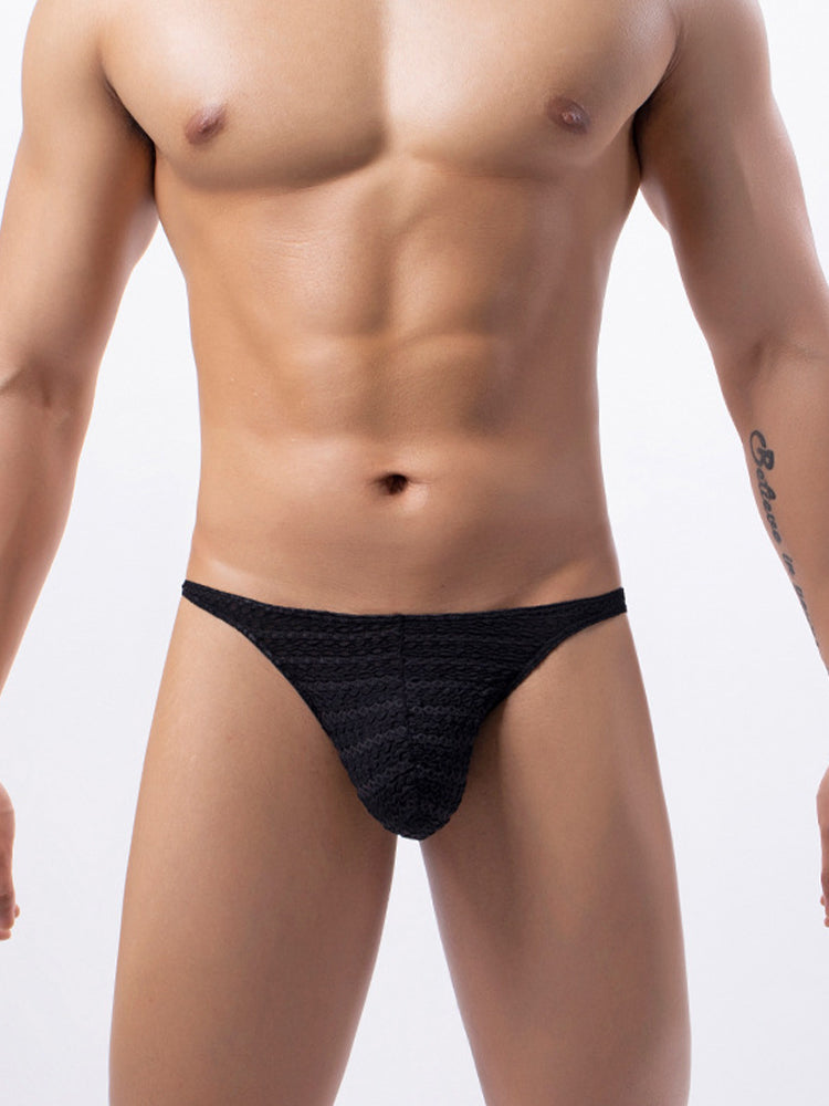 3-pack Men's Low-rise Sexy Mesh Lace Briefs | dmunderwear detail image 13