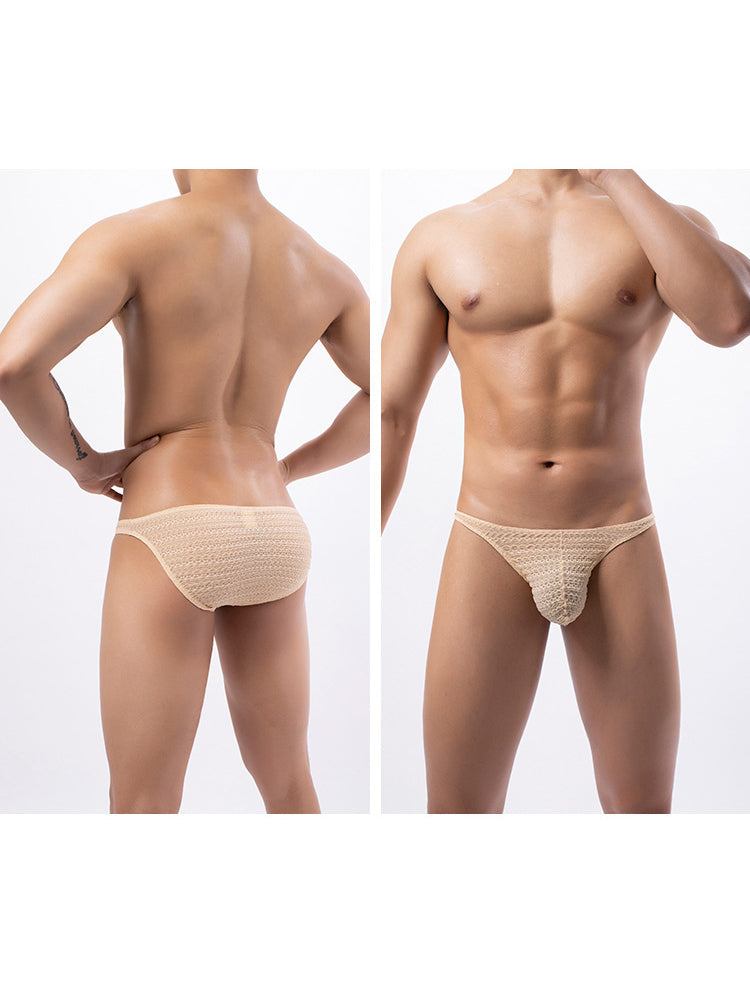 3-pack Men's Low-rise Sexy Mesh Lace Briefs | dmunderwear detail image 8