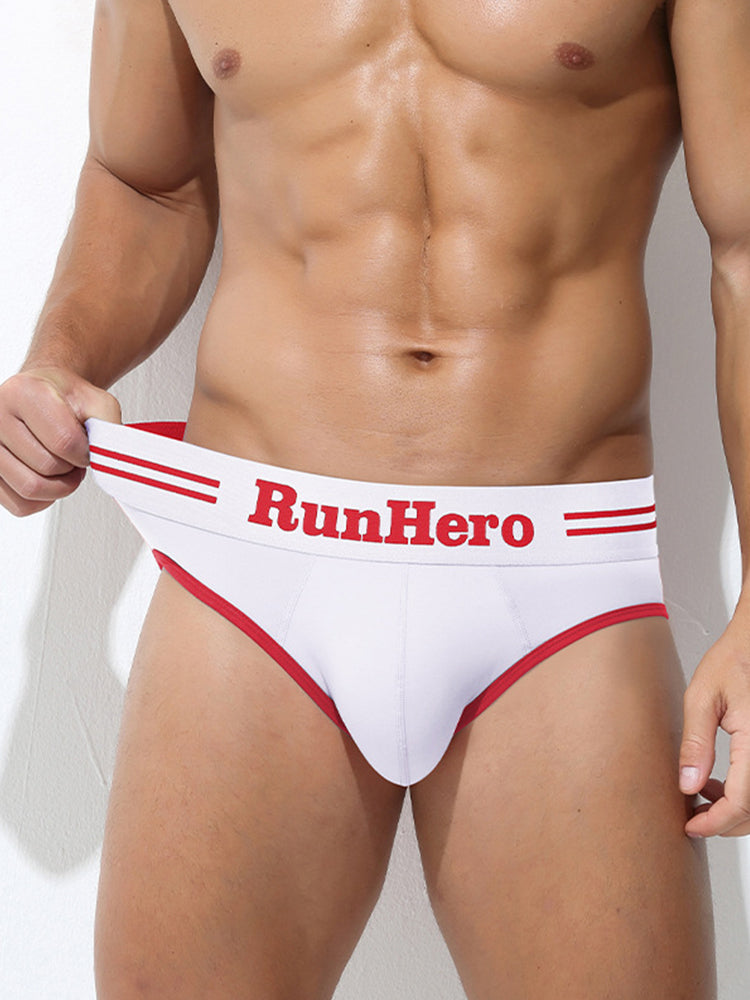 3 Pack Men's Low-Rise Sports Breathable Fitness Hip-Lifting Cotton Briefs | dmunderwear detail image 19