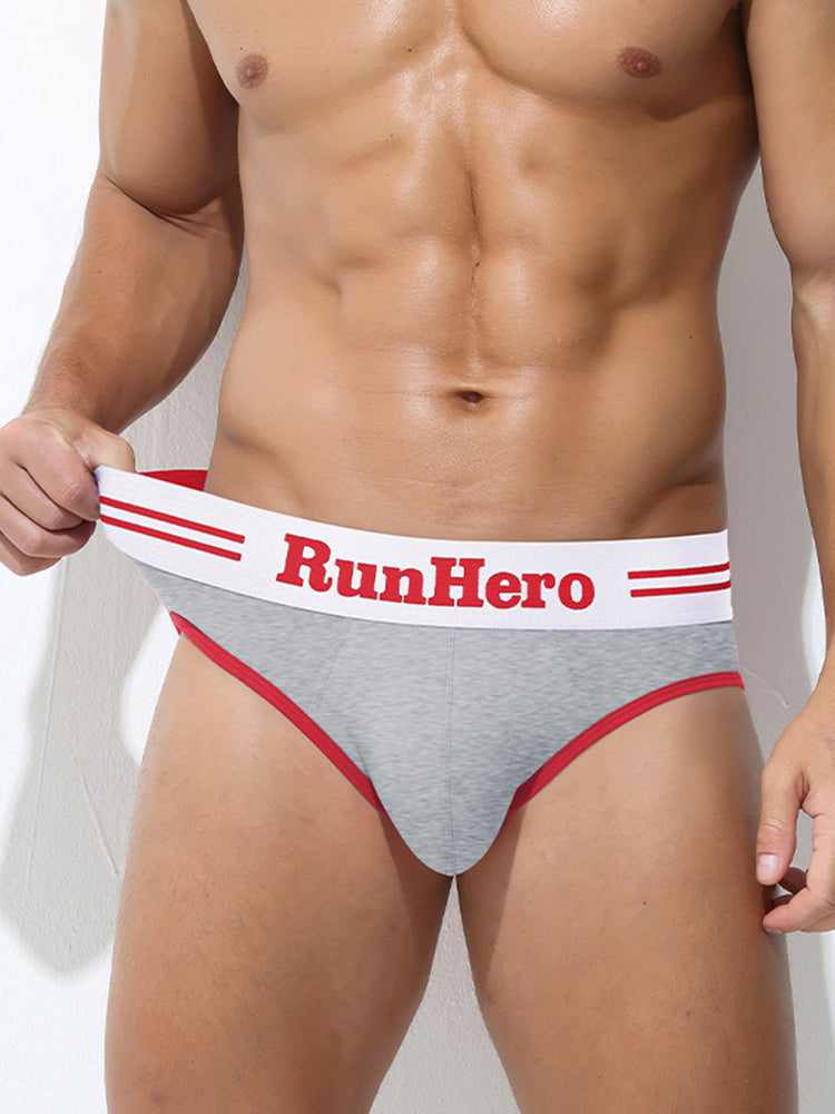 3 Pack Men's Low-Rise Sports Breathable Fitness Hip-Lifting Cotton Briefs | dmunderwear detail image 20