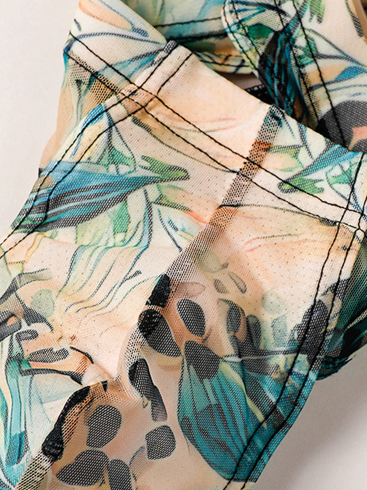 3 Pack Men's Ice-Silk Leopard Mesh Thong with Double-Lined Crotch | dmunderwear detail image 5