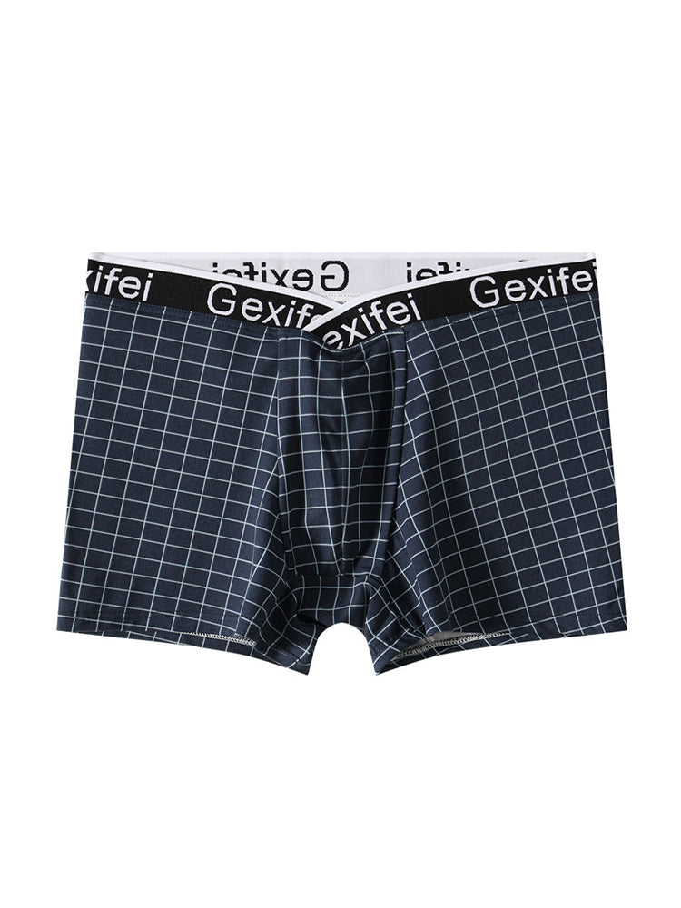 3 Pack Men's Low-Rise V-Shape Waistband Trendy Loose Fit High-Stretch Trunks | dmunderwear detail image 13