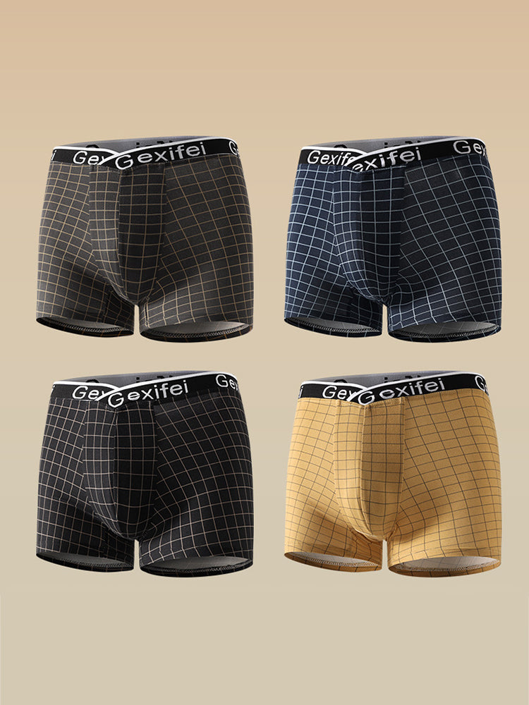 3 Pack Men's Low-Rise V-Shape Waistband Trendy Loose Fit High-Stretch Trunks | dmunderwear detail image 18