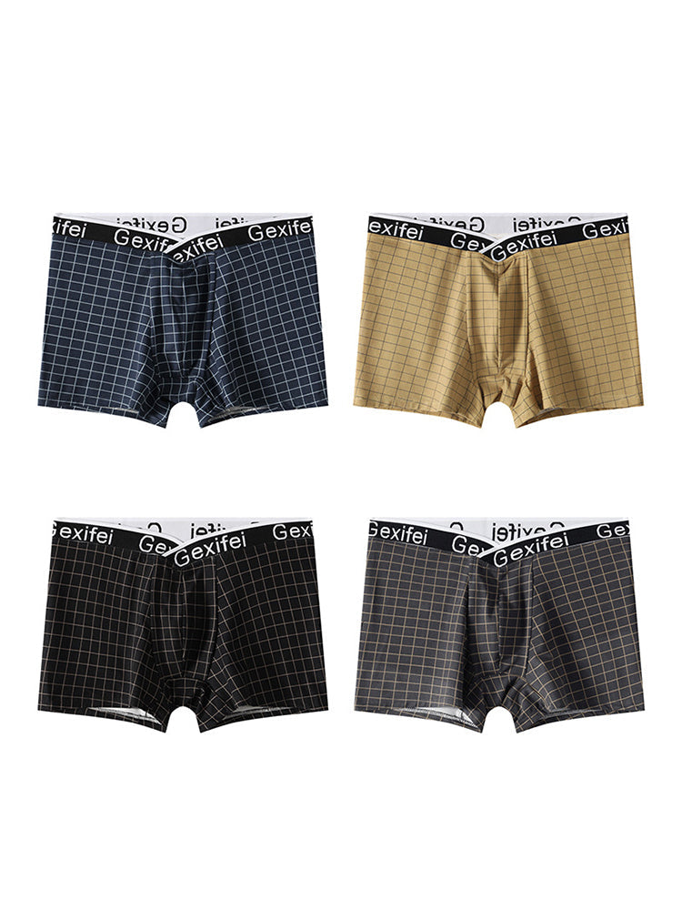 3 Pack Men's Low-Rise V-Shape Waistband Trendy Loose Fit High-Stretch Trunks | dmunderwear detail image 19