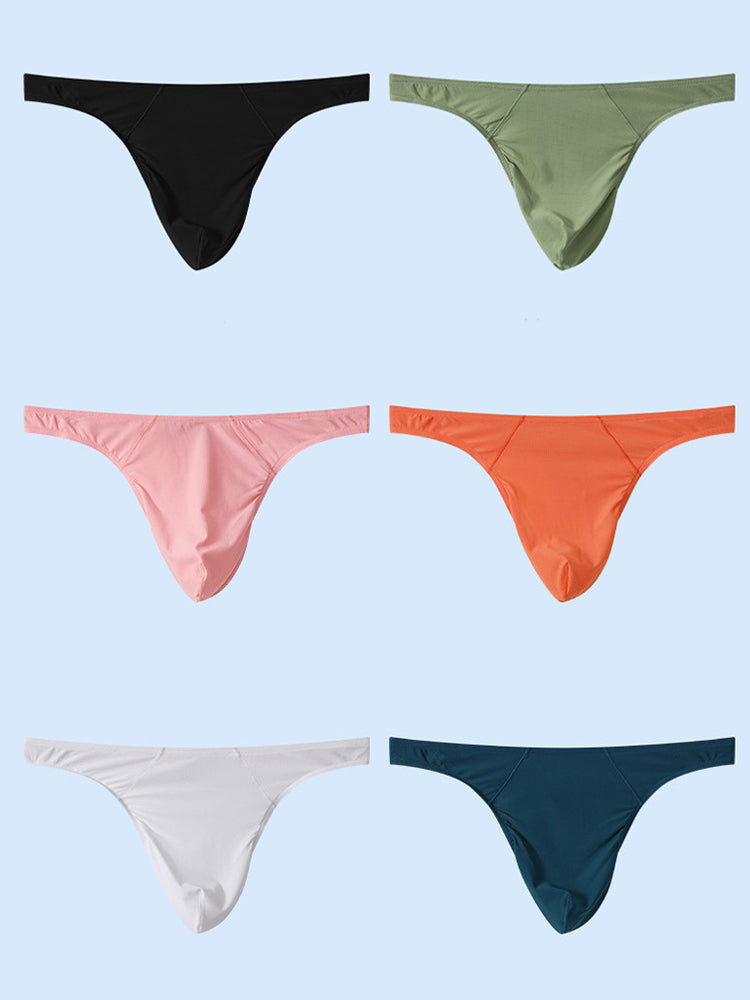3 Pack Men's Low-Rise Performance Thong - Breathable Mesh & Smooth Fabric | dmunderwear detail image 15