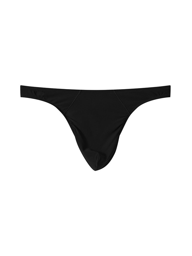 3 Pack Men's Low-Rise Performance Thong - Breathable Mesh & Smooth Fabric | dmunderwear detail image 16
