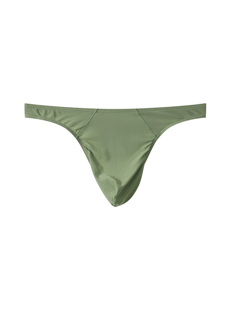3 Pack Men's Low-Rise Performance Thong - Breathable Mesh & Smooth Fabric | dmunderwear detail image 17
