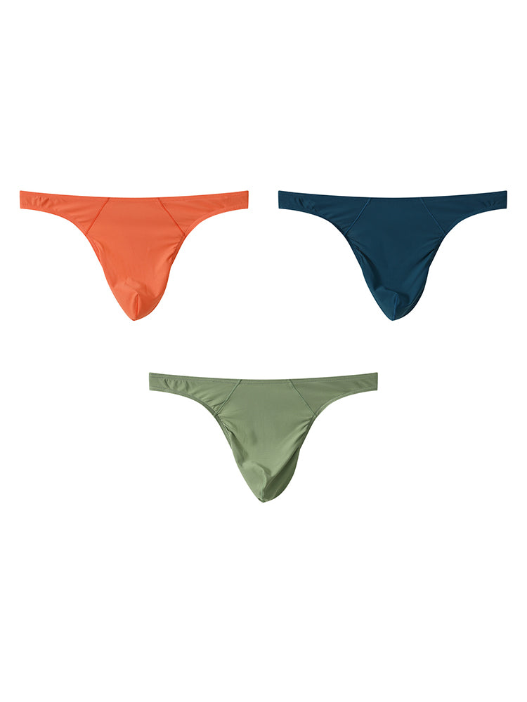 3 Pack Men's Low-Rise Performance Thong - Breathable Mesh & Smooth Fabric | dmunderwear detail image 20