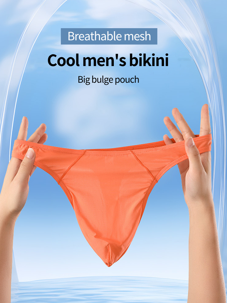 3 Pack Men's Low-Rise Performance Thong - Breathable Mesh & Smooth Fabric | dmunderwear detail image 5