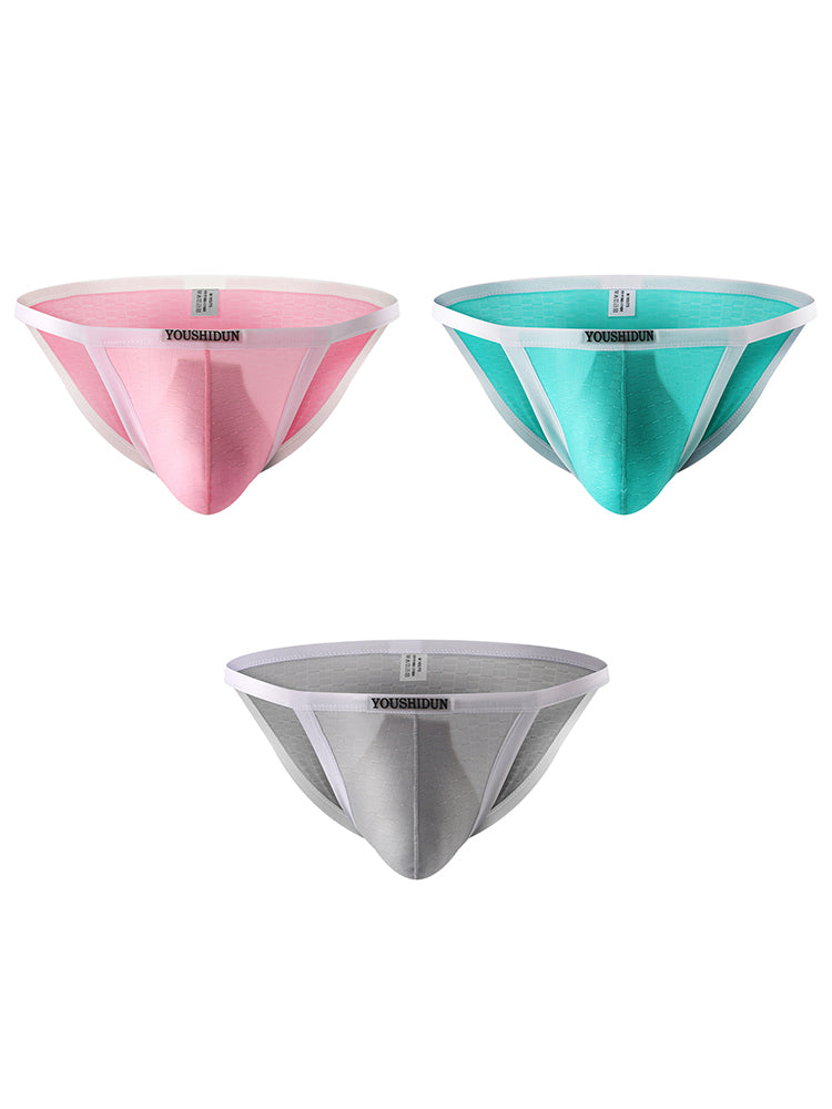 3-pack Men's Low Waist Sexy Narrow Hem Breathable Briefs | dmunderwear detail image 14