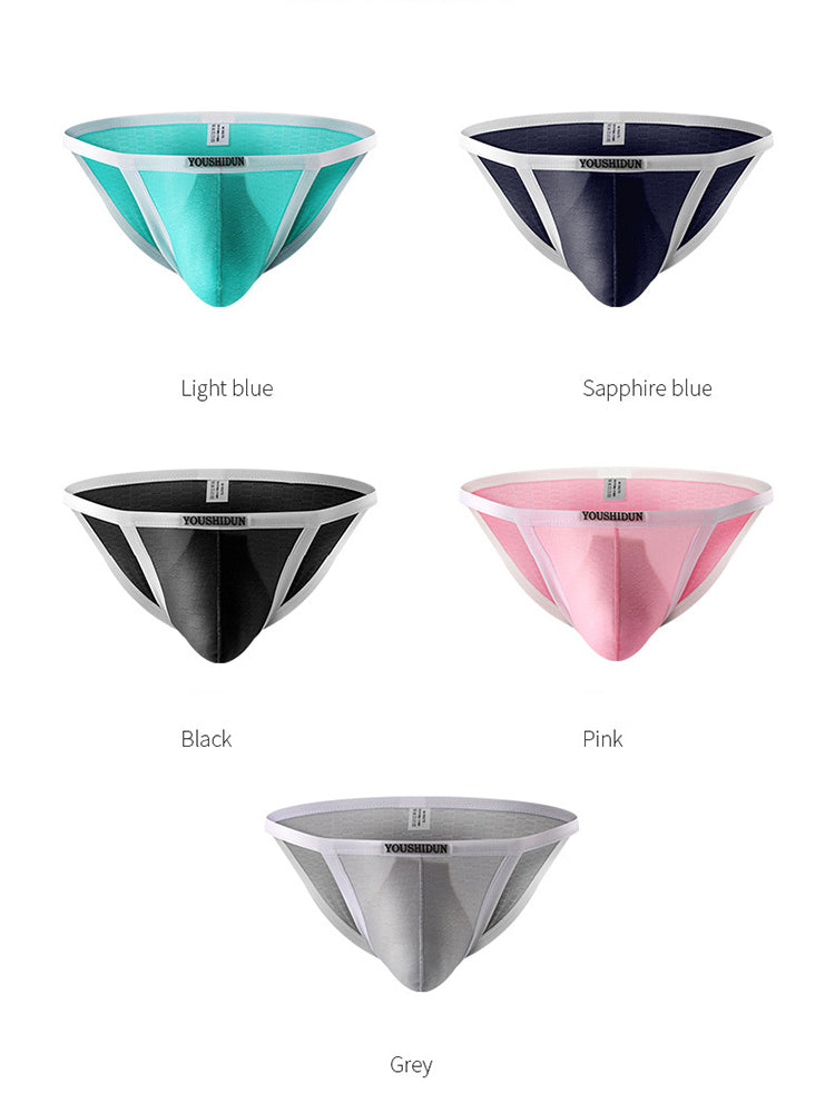 3-pack Men's Low Waist Sexy Narrow Hem Breathable Briefs | dmunderwear detail image 15