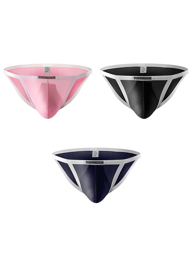 3-pack Men's Low Waist Sexy Narrow Hem Breathable Briefs | dmunderwear detail image 20