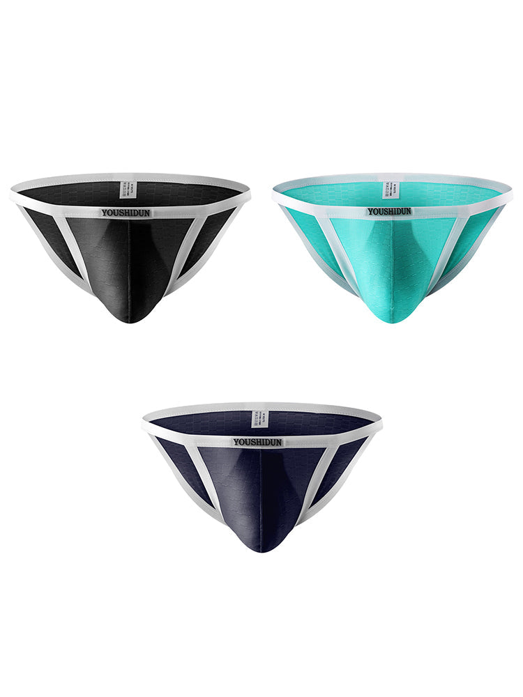 3-pack Men's Low Waist Sexy Narrow Hem Breathable Briefs | dmunderwear detail image 8