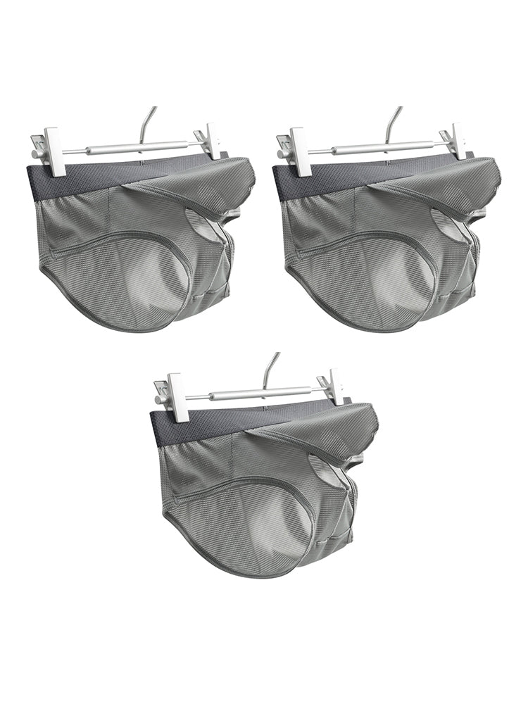 3 Pack Men's Low-Rise Mesh Briefs with Breathable Support & Convenience Fly | dmunderwear detail image 14
