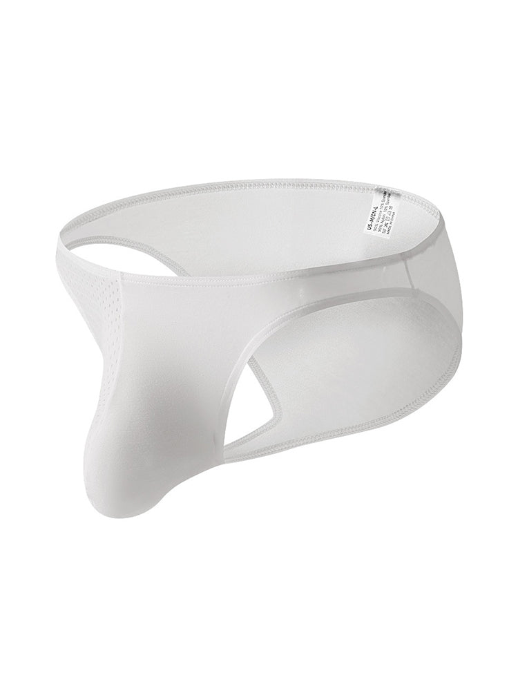 3 Pack Men's Mesh Sexy Low Waist Big Pouch Briefs | dmunderwear detail image 15