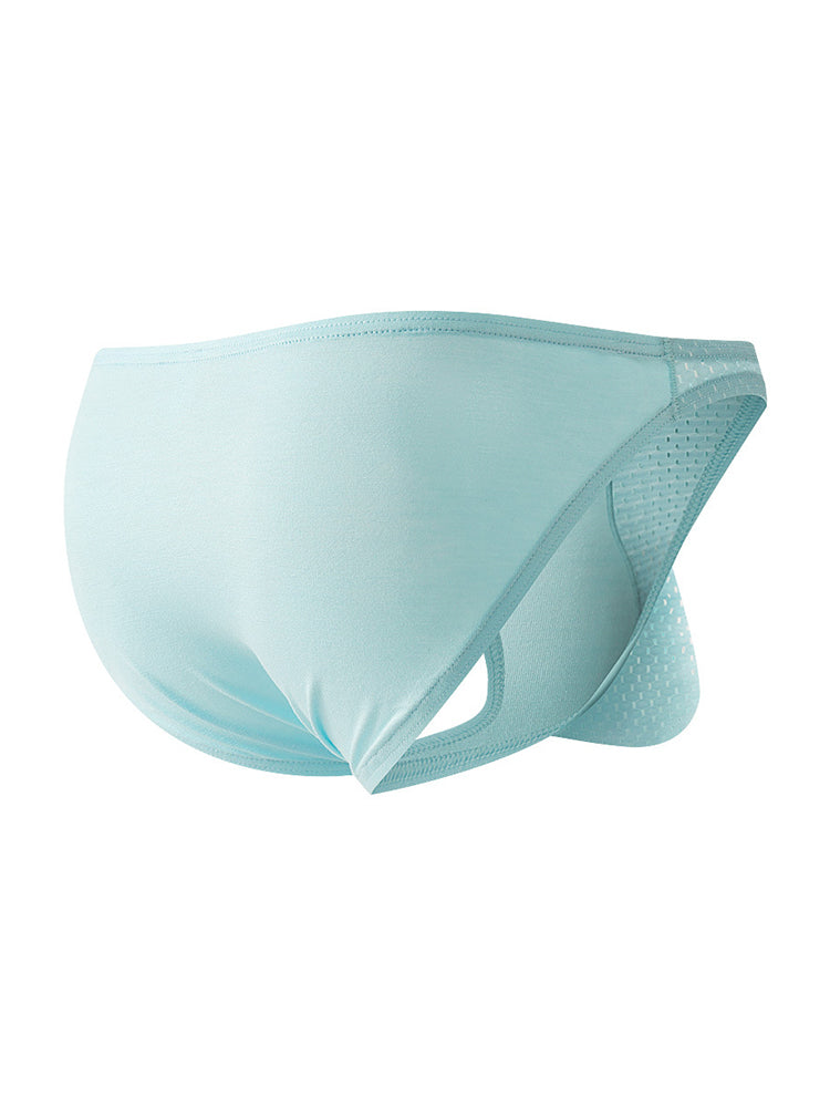 3 Pack Men's Mesh Sexy Low Waist Big Pouch Briefs | dmunderwear detail image 17