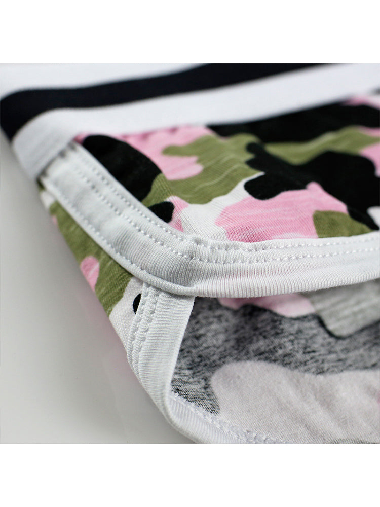 3 Pack Men's Mid-Rise Breathable Soft Cotton Camouflage Stretch Fit Bikini | dmunderwear detail image 20